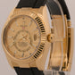 Rolex Sky-Dweller 326238 18K Yellow Gold Champagne Oysterflex Rubber 42mm Box