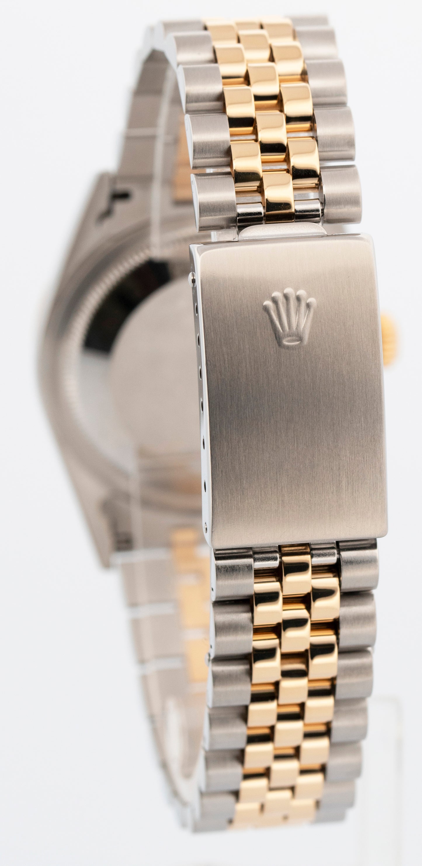 2002 PAPERS Rolex DateJust 36mm White 18K Yellow Gold Steel JUBILEE 16233 BOX