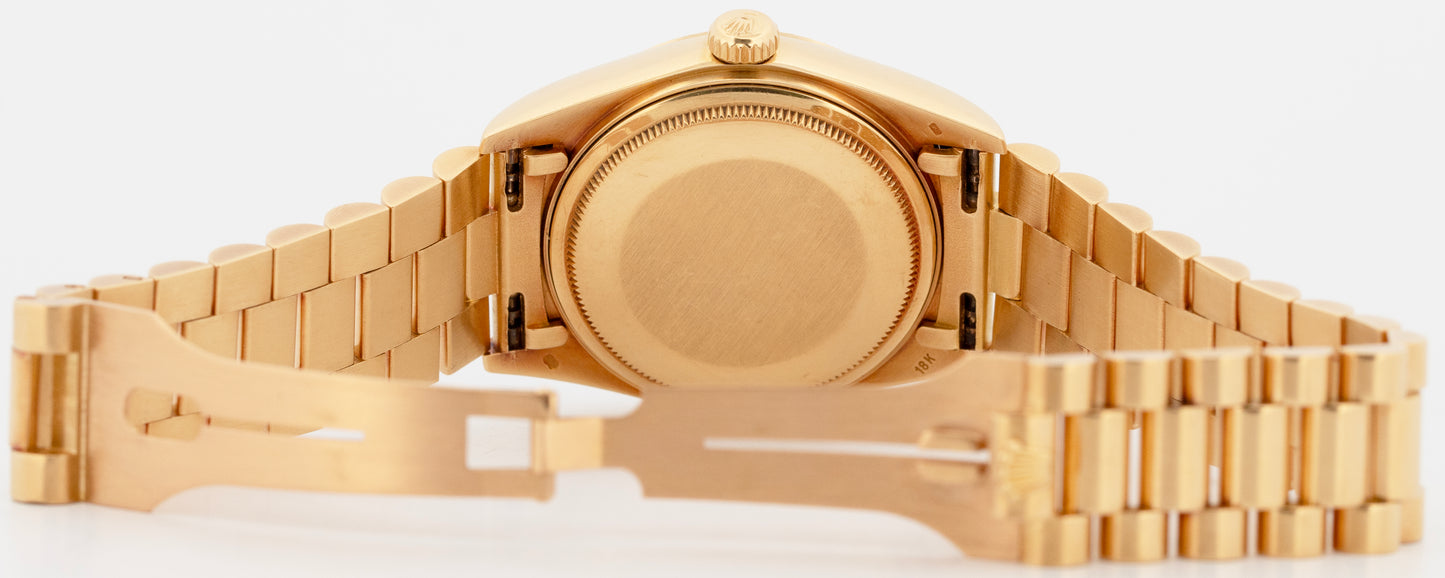 Rolex Day-Date President CHAMPAGNE DIAMOND RUBY STRING 36mm 18K Gold 18038