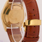 1989 Rolex DateJust 36mm SILVER 18K Yellow Gold Brown Leather Fluted 16238 Watch