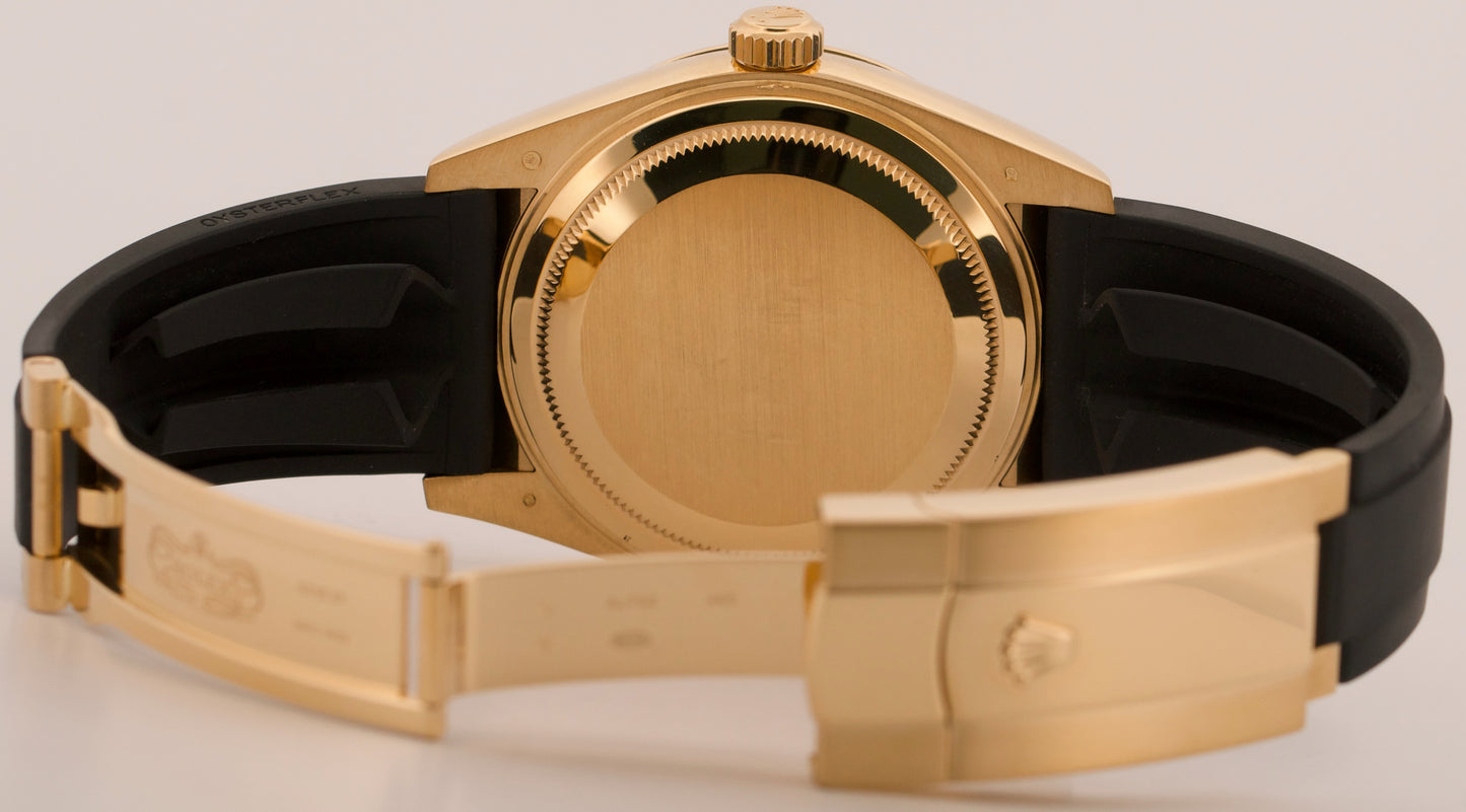 Rolex Sky-Dweller 326238 18K Yellow Gold Champagne Oysterflex Rubber 42mm Box