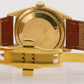 1989 Rolex DateJust 36mm SILVER 18K Yellow Gold Brown Leather Fluted 16238 Watch