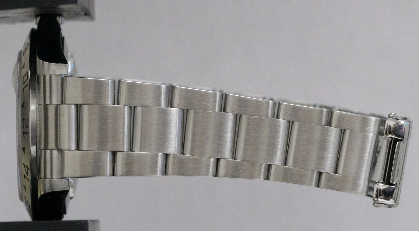 2003 PAPERS Rolex Explorer II 40mm BLACK Red Stainless Steel NO-HOLES 16570 BOX