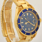 UNPOLISHED 1993 Rolex Submariner Date 18K Yellow Gold BLUE 40mm 16618 Watch