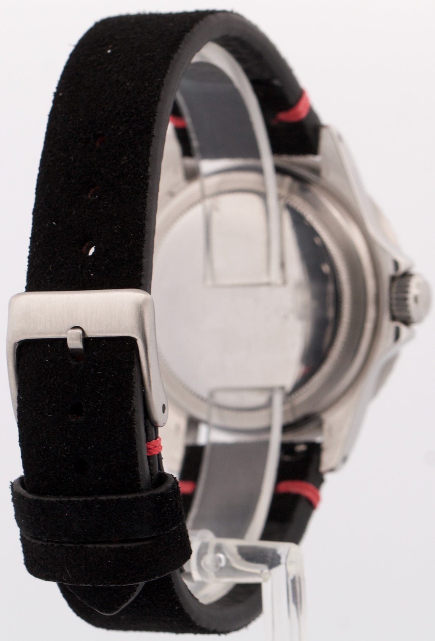 VINTAGE 1970 Rolex Submariner Date Black RED Stainless Steel 40mm 1680 Watch