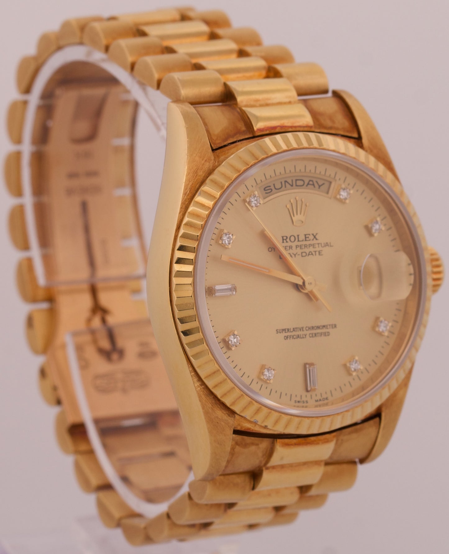 VINTAGE 1984 Ladies Rolex DateJust PRESIDENT 26mm CHAMPAGNE DIAMOND 18K 6917