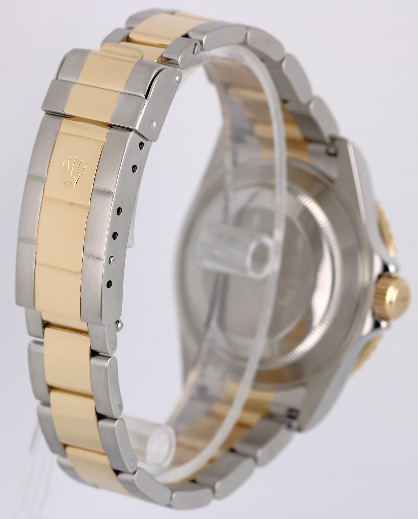 Rolex Submariner Date 16613 Two-Tone 18k Gold Steel No Holes Blue 40mm Watch