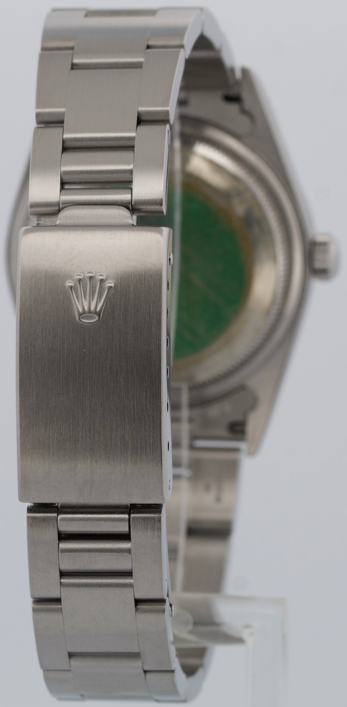 2006 Rolex Oyster Perpetual Date SALMON ARABIC 34mm Steel NO-HOLES 15200 BOX