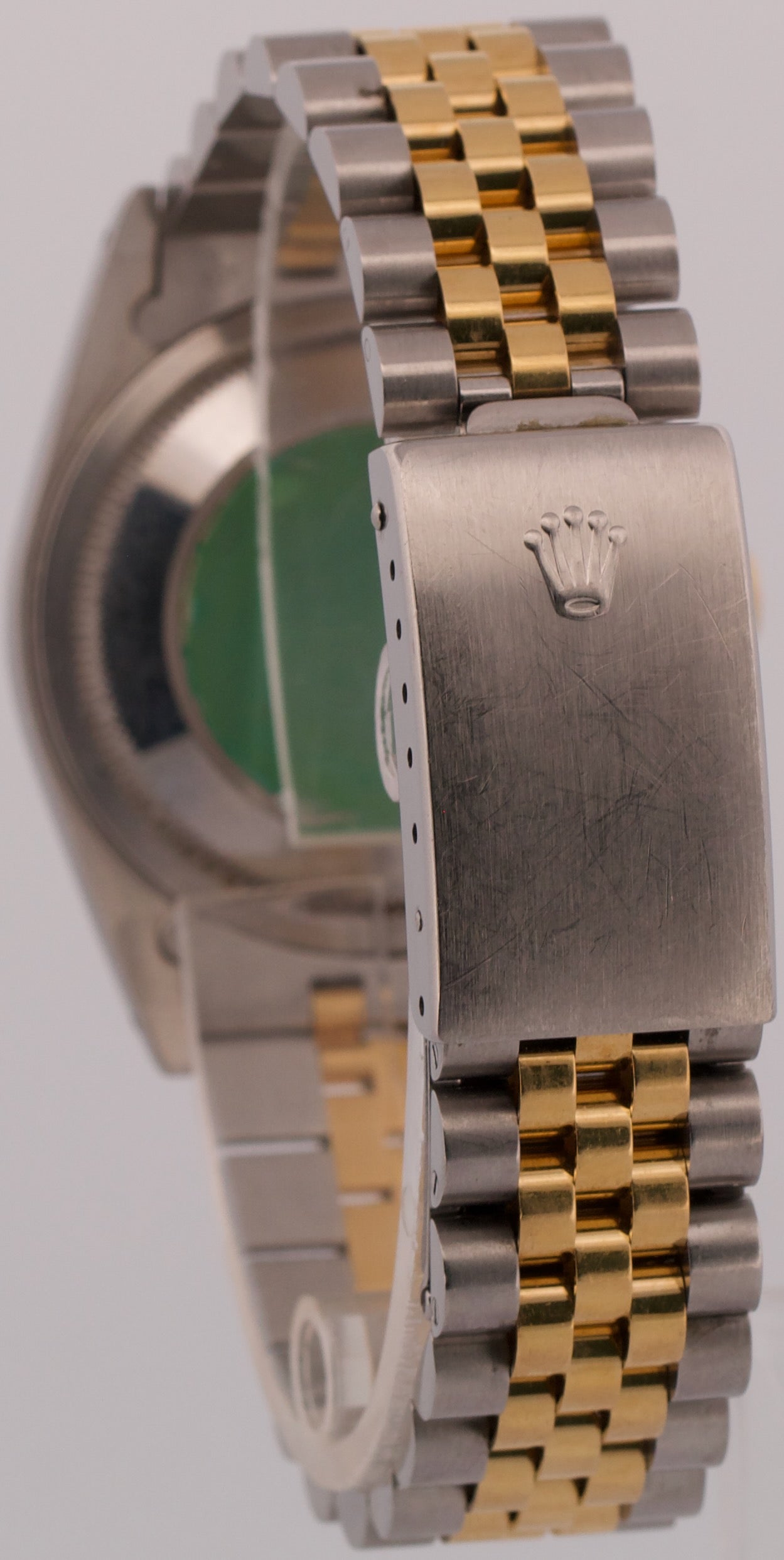 Rolex DateJust 36mm CHAMPAGNE TAPESTRY 18K Yellow Gold Steel JUBILEE Watch 16233