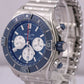 MINT PAPERS Breitling Super Chronomat B01 44 Steel BLUE 44mm AB0136 Watch BOX