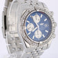 Breitling Chronomat Evolution A13356 Diamond Bezel Blue 44mm Watch Box Papers