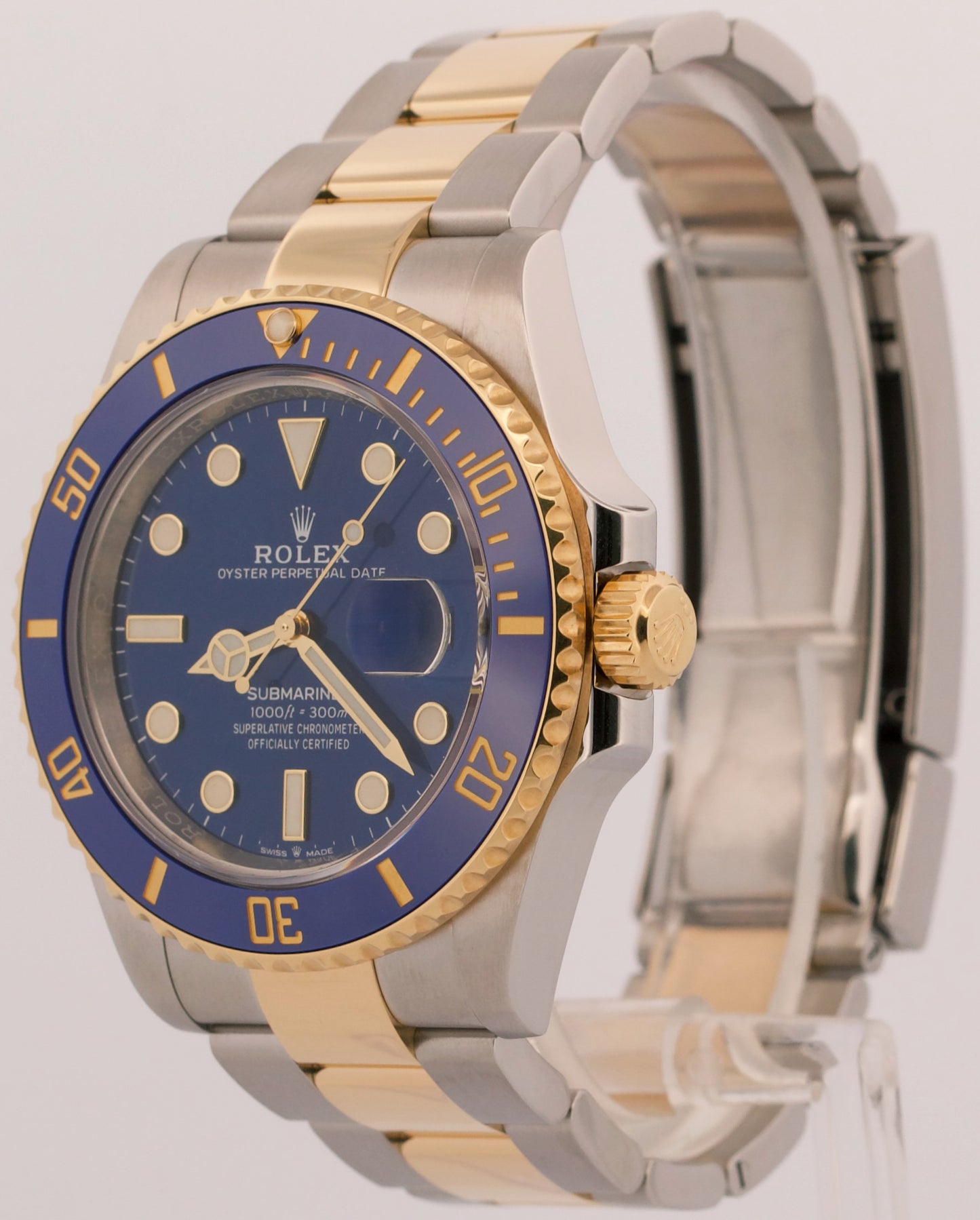 2020 Rolex Submariner Date 126613 LB Blue Two-Tone 18K Steel 41mm Box Papers