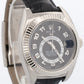 PAPERS Rolex Sky-Dweller BLACK ARABIC 18K White Gold Leather 42mm 326139 BOX