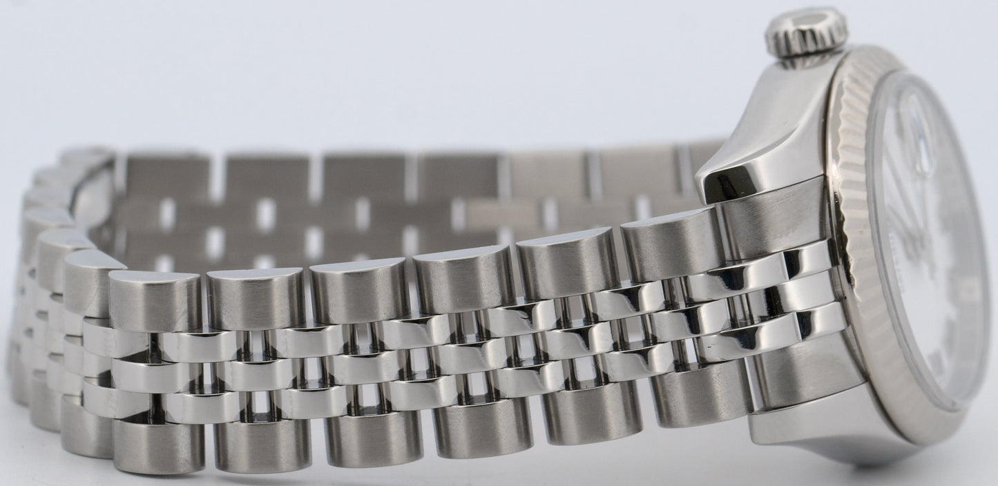 PAPERS Rolex DateJust 26mm WHITE ROMAN Steel 18K Gold JUBILEE 179174 BOX