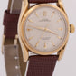 VINTAGE Rolex Oyster Perpetual IVORY HONEYCOMB 14K Yellow Gold BOMBAY 33mm 6090