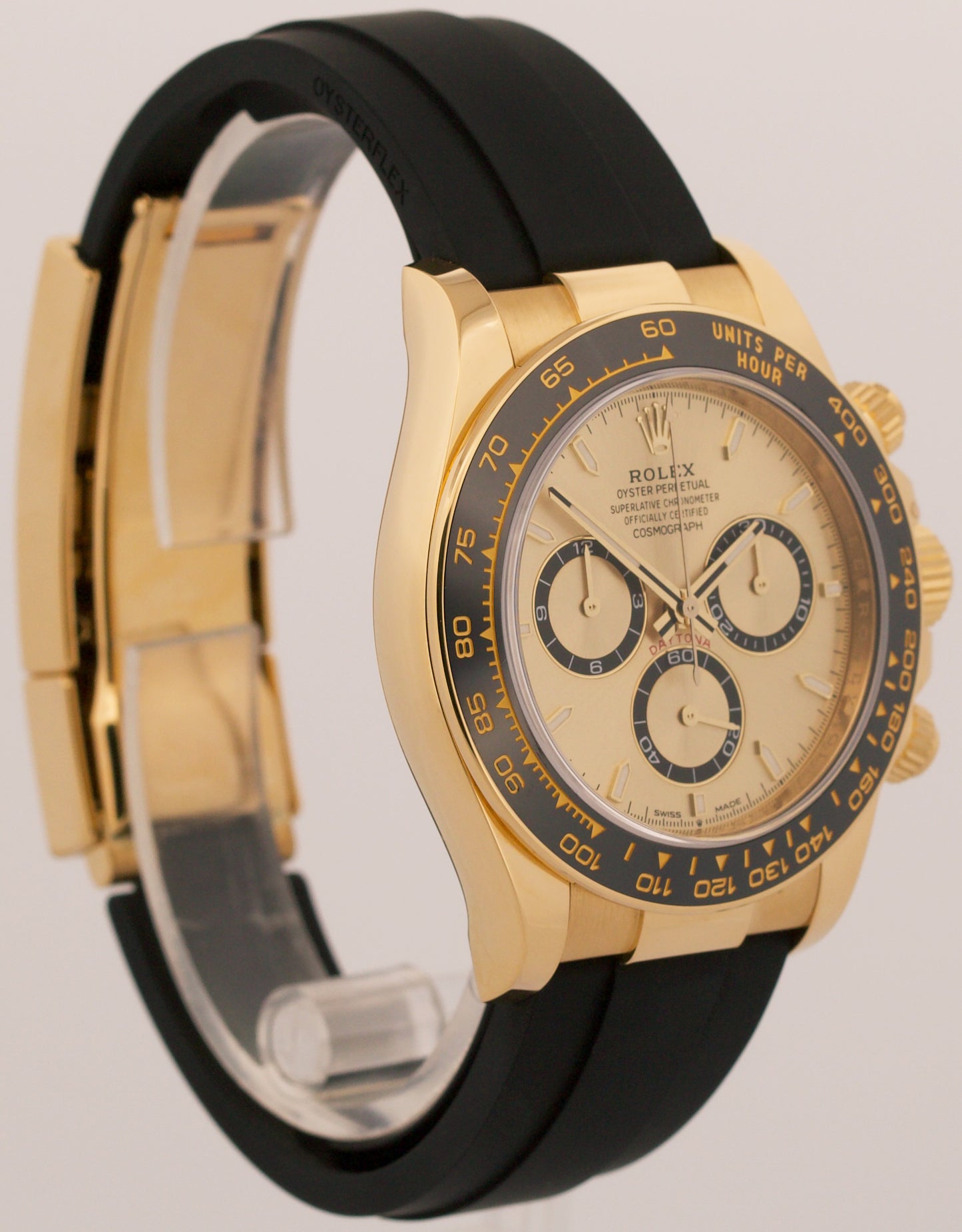2025 Rolex Daytona 126518 LN Oysterflex Pikachu Champagne 18K Gold Box Papers