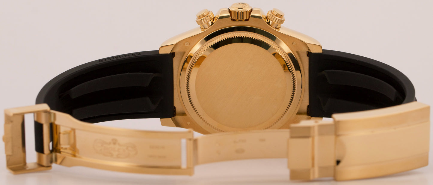2025 Rolex Daytona 126518 LN Oysterflex Pikachu Champagne 18K Gold Box Papers