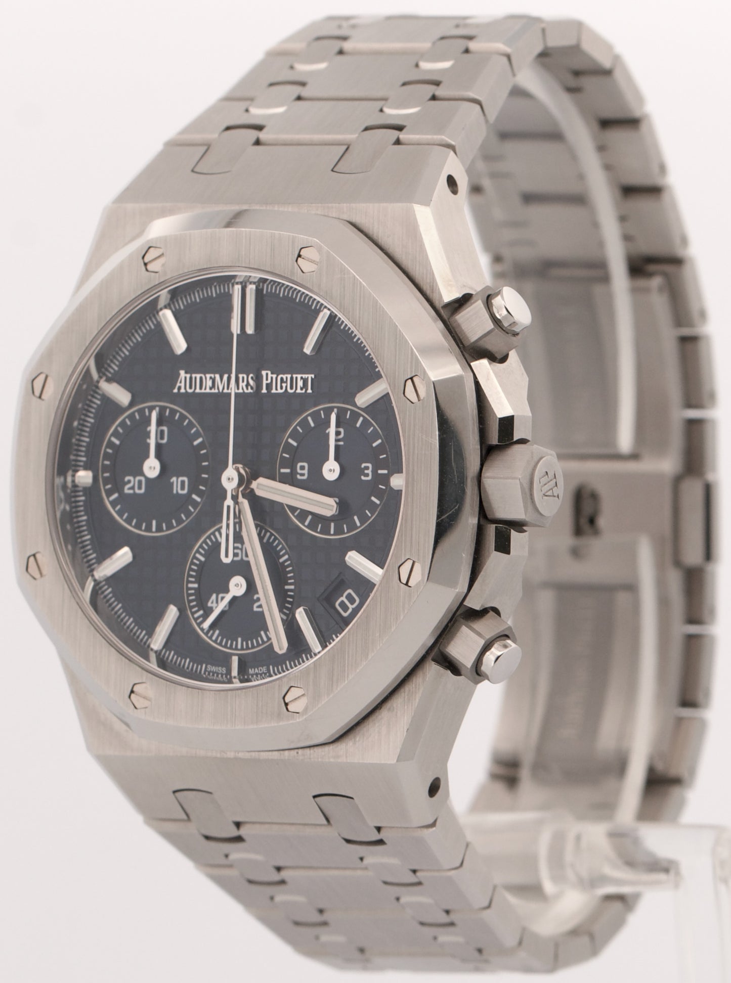 2023 Audemars Piguet Royal Oak Chronograph BLUE Steel 41mm 26240ST Box Papers