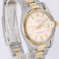 Vintage Rolex Date 1505 Two-Tone 18k Gold Steel Silver 34mm Engine Turned Watch