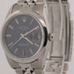 1995 PAPERS Rolex Oyster Perpetual Date 34mm BLUE Stainless JUBILEE 15200 BOX
