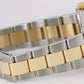 Vintage Rolex Date 1505 Two-Tone 18k Gold Steel Silver 34mm Engine Turned Watch