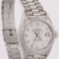 PAPERS Rolex DateJust President 26mm FACTORY SILVER DIAMOND 18K Gold 69179 BOX