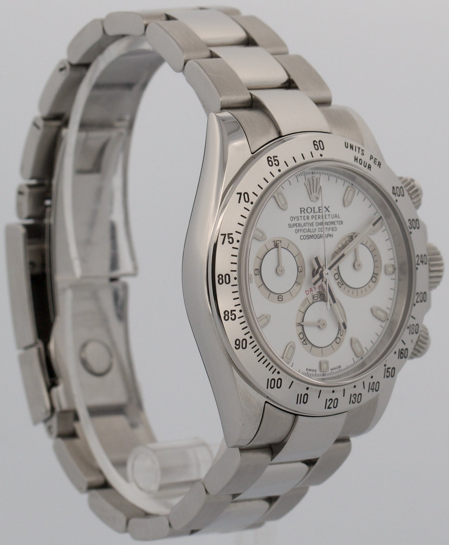 Rolex Daytona Cosmograph WHITE Stainless Steel APH DIAL Chronograph 40mm 116520