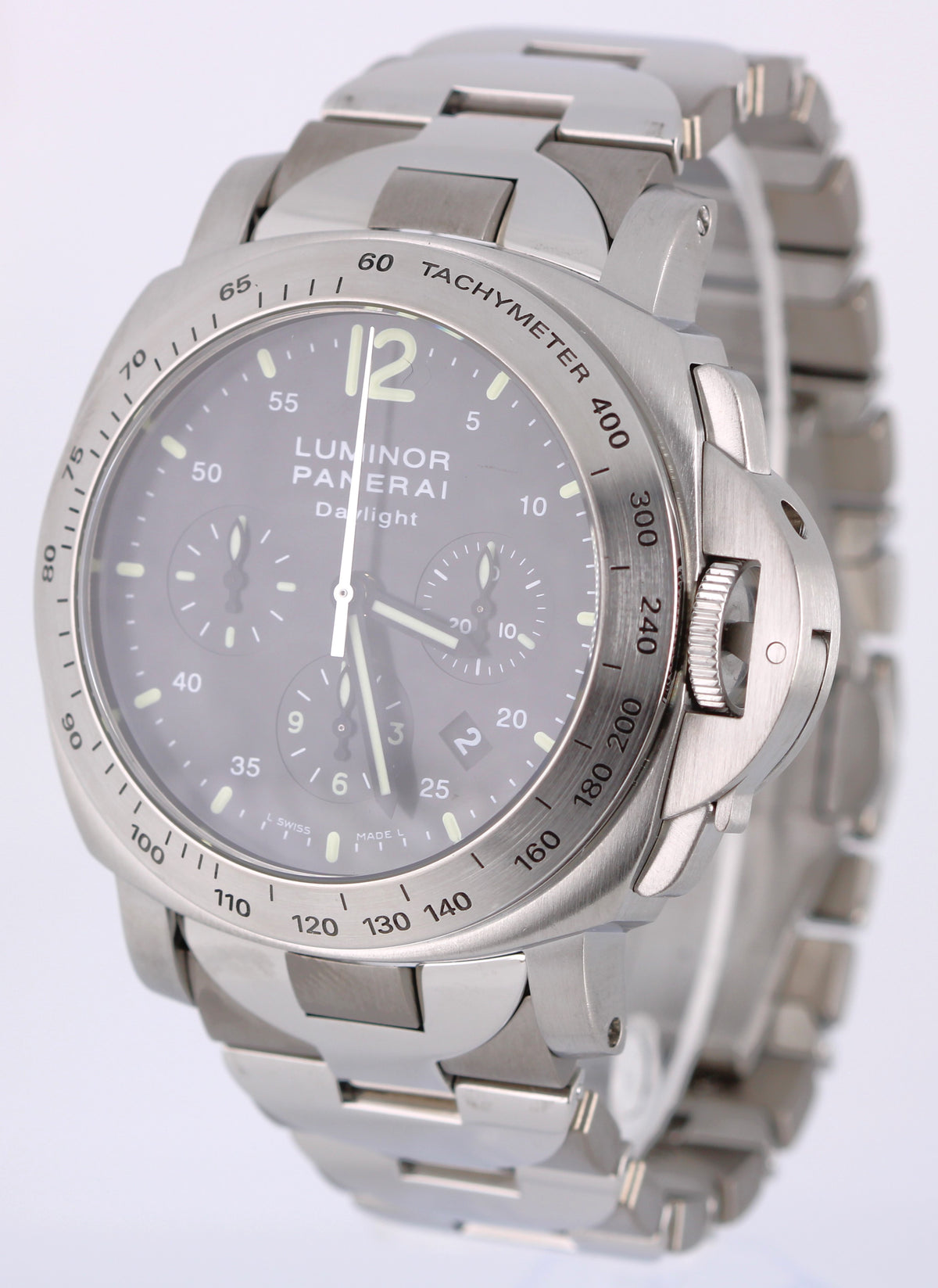 2006 Panerai Luminor Daylight PAM00236 Black 44mm Steel Watch Box Papers