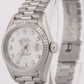 PAPERS Rolex DateJust President 26mm FACTORY SILVER DIAMOND 18K Gold 69179 BOX