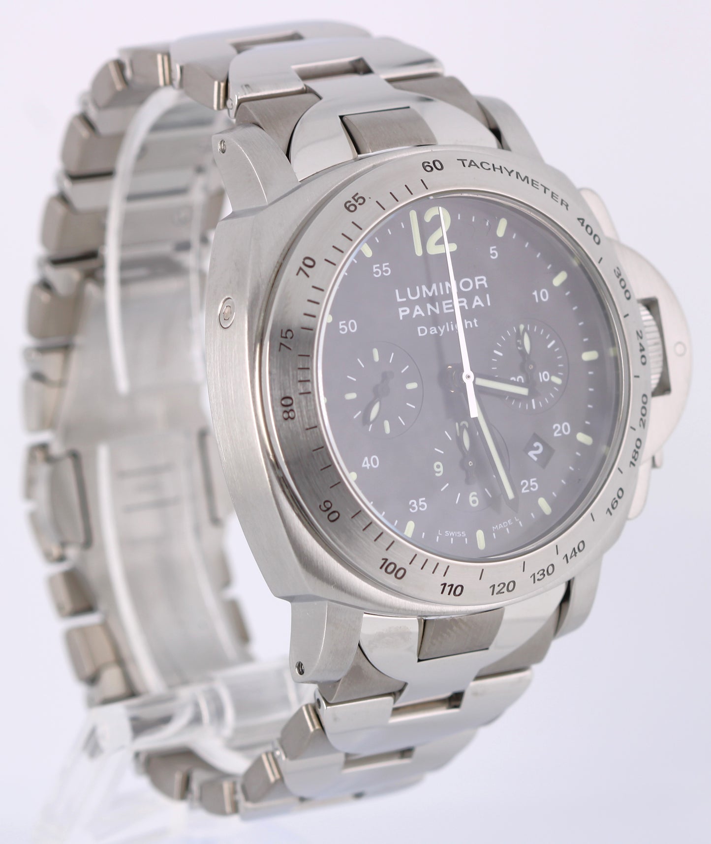 2006 Panerai Luminor Daylight PAM00236 Black 44mm Steel Watch Box Papers