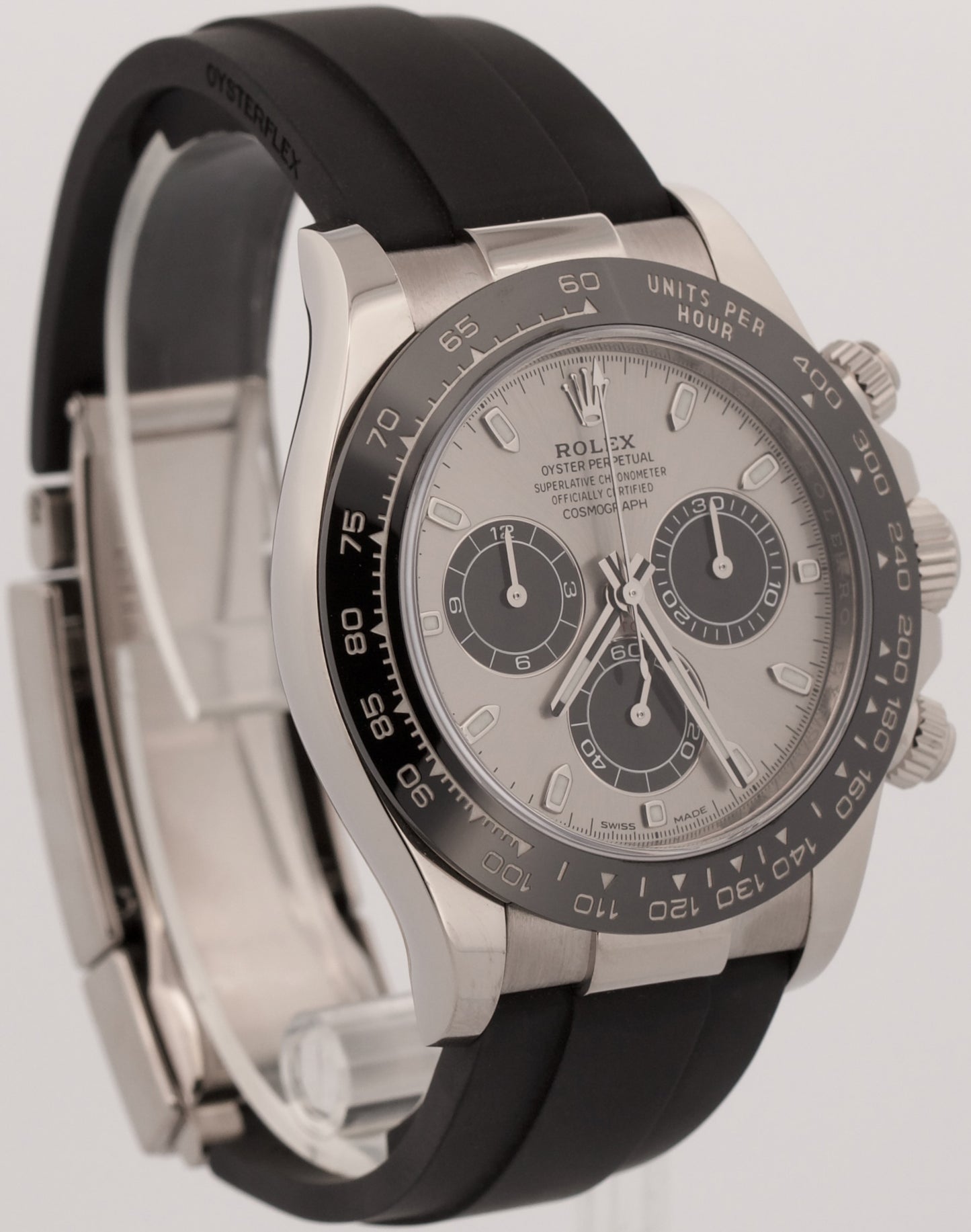 2020 Rolex Daytona 116519 LN Silver Ghost 18K Gold 2025 Service 40mm Box Papers