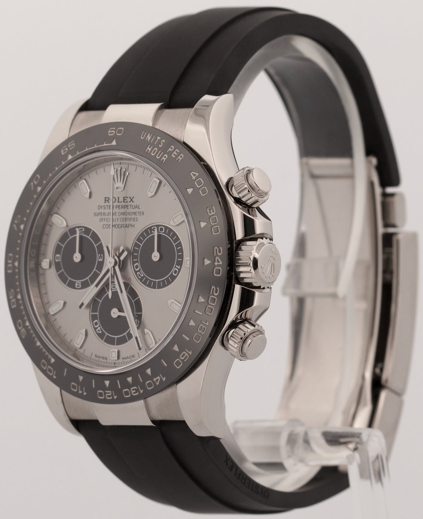 2020 Rolex Daytona 116519 LN Silver Ghost 18K Gold 2025 Service 40mm Box Papers
