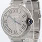 Cartier Ballon Bleu Stainless Steel PAVE DIAMOND Roman 42mm W69012Z4 3001 Watch