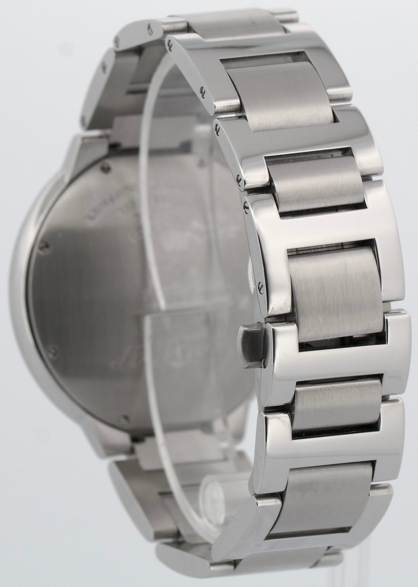Cartier Ballon Bleu Stainless Steel PAVE DIAMOND Roman 42mm W69012Z4 3001 Watch