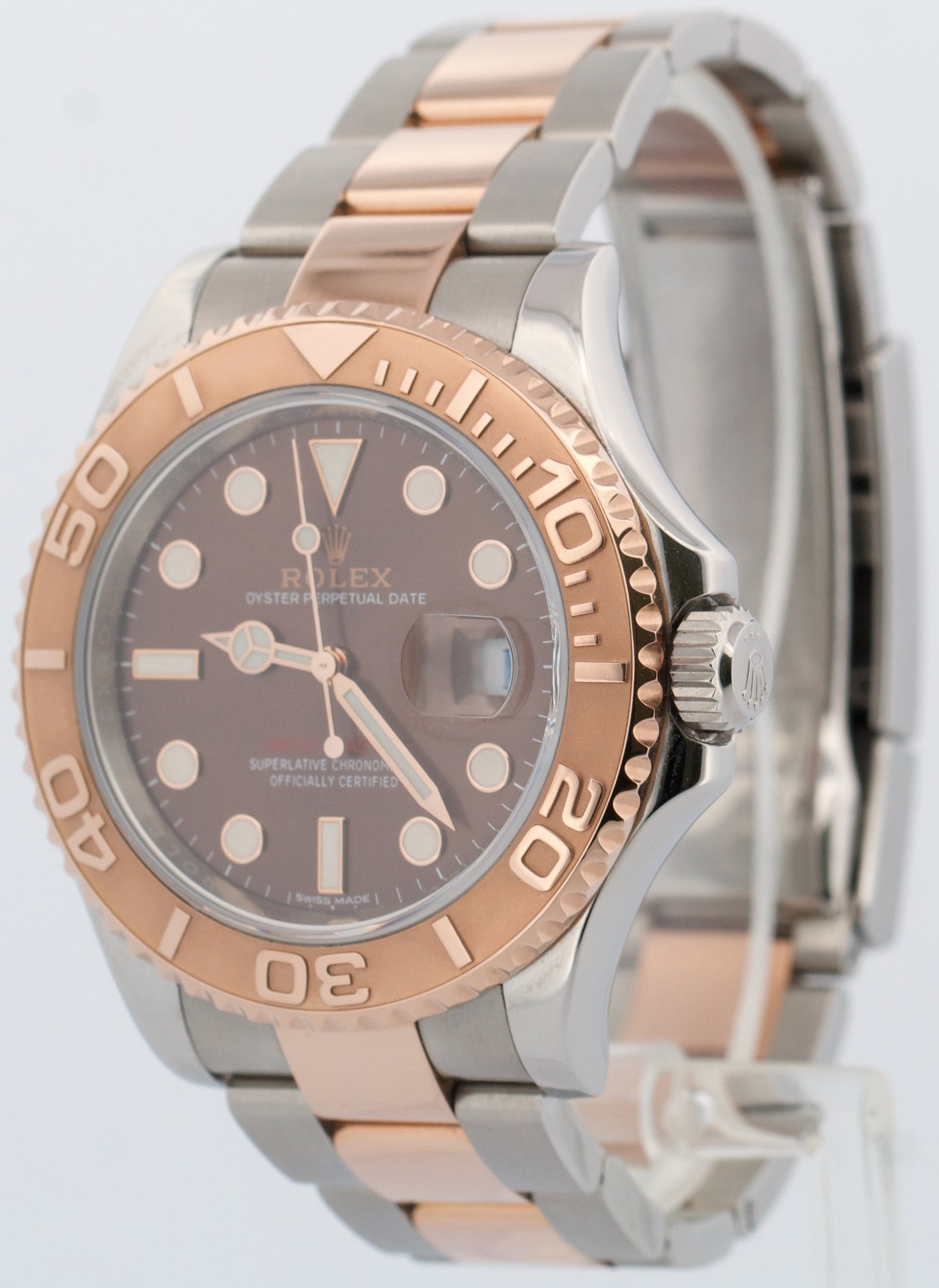 2024 RSC Rolex Yacht-Master CHOCOLATE Brown 18K Rose Gold  40mm 116621 Watch BOX