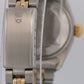 Rolex Date 26mm BLUE 18K Yellow Gold Stainless Steel Fluted JUBILEE 6917 Watch