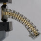 Rolex Date 26mm BLUE 18K Yellow Gold Stainless Steel Fluted JUBILEE 6917 Watch