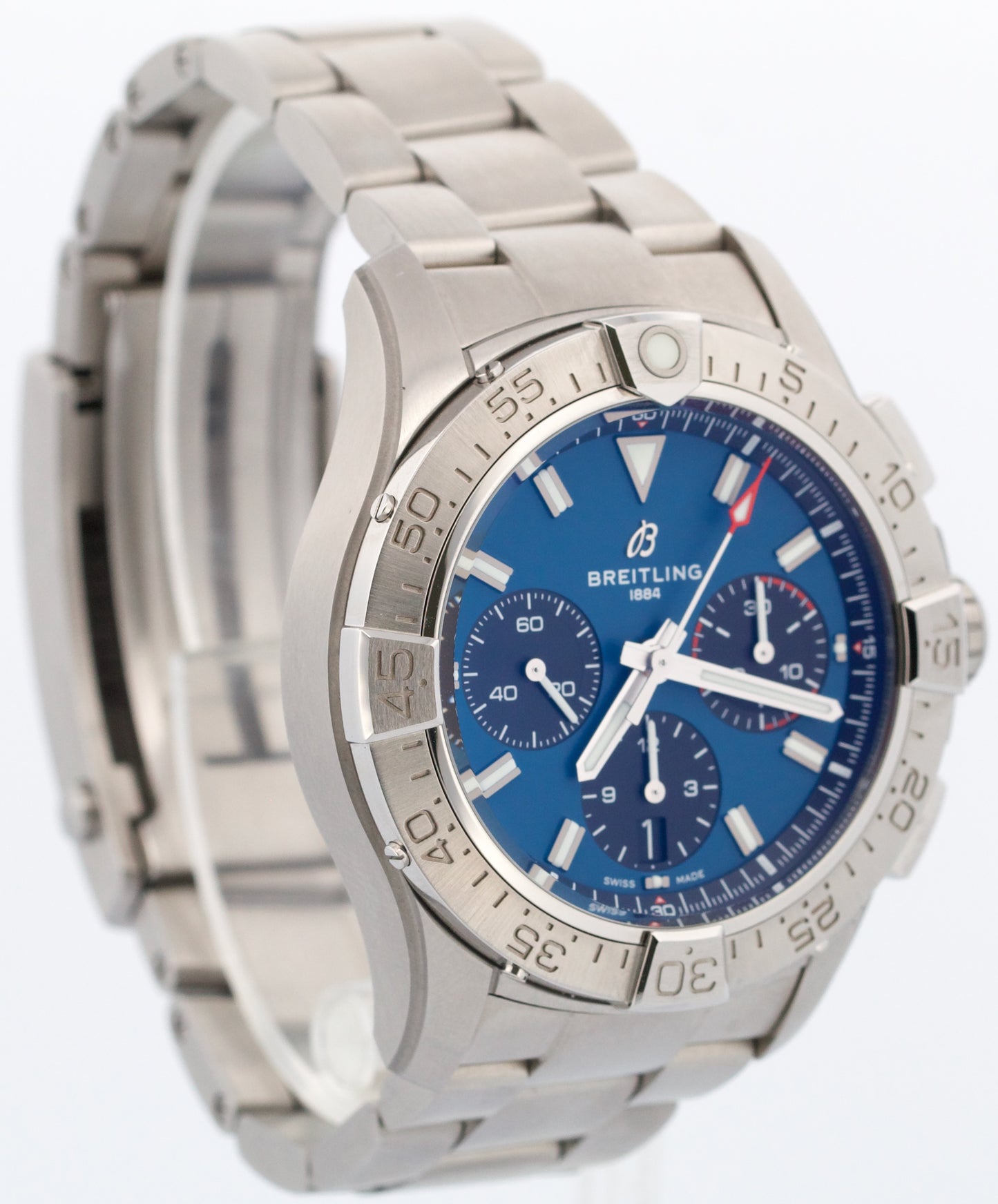 2025 PAPERS Breitling Avenger B01 Chronograph 42 BLUE Steel 42mm AB0146 BOX