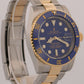 Rolex Submariner Date 116613 LB Flat Blue 18K Gold Steel Ceramic 40mm Watch
