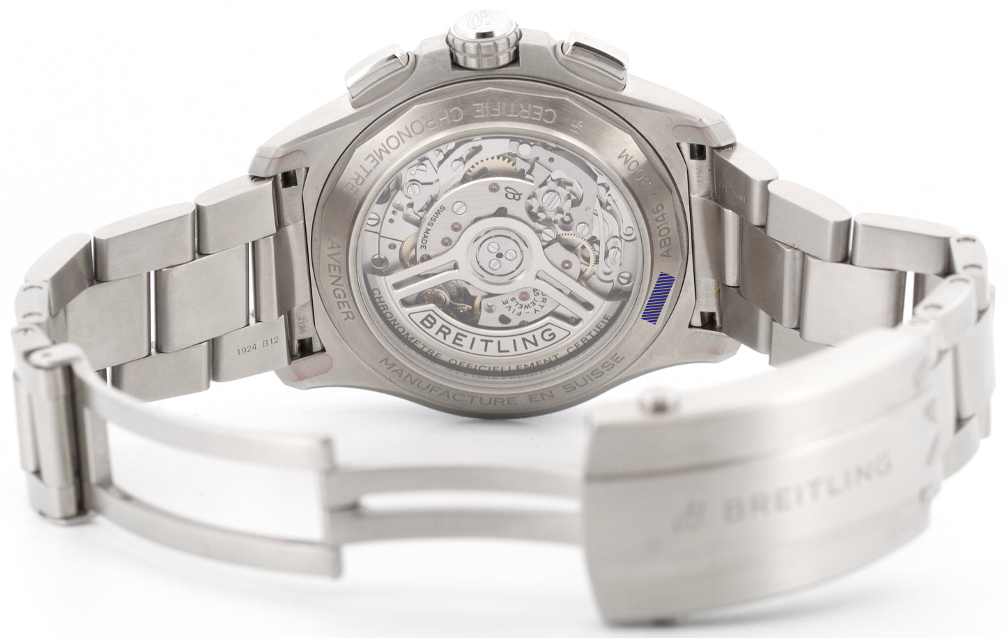 2025 PAPERS Breitling Avenger B01 Chronograph 42 BLUE Steel 42mm AB0146 BOX