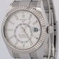 PAPERS Rolex Sky-Dweller WHITE 18K Gold Stainless 42mm OYSTER 326934 Watch BOX