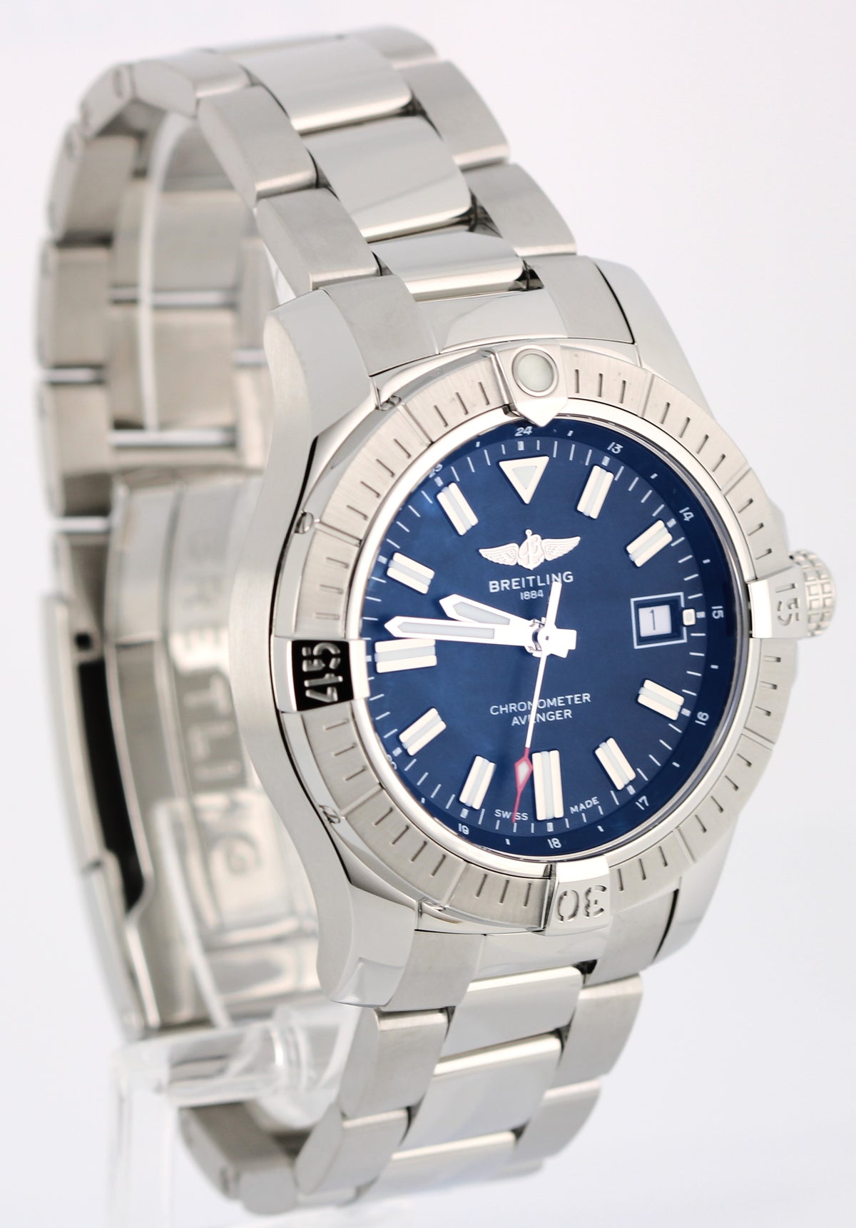Breitling Avenger Automatic 43 A17318 Black 43mm Steel Watch Box Papers