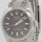 Rolex Milgauss BLACK Orange Stainless Steel 40mm Smooth Oyster 116400 Watch