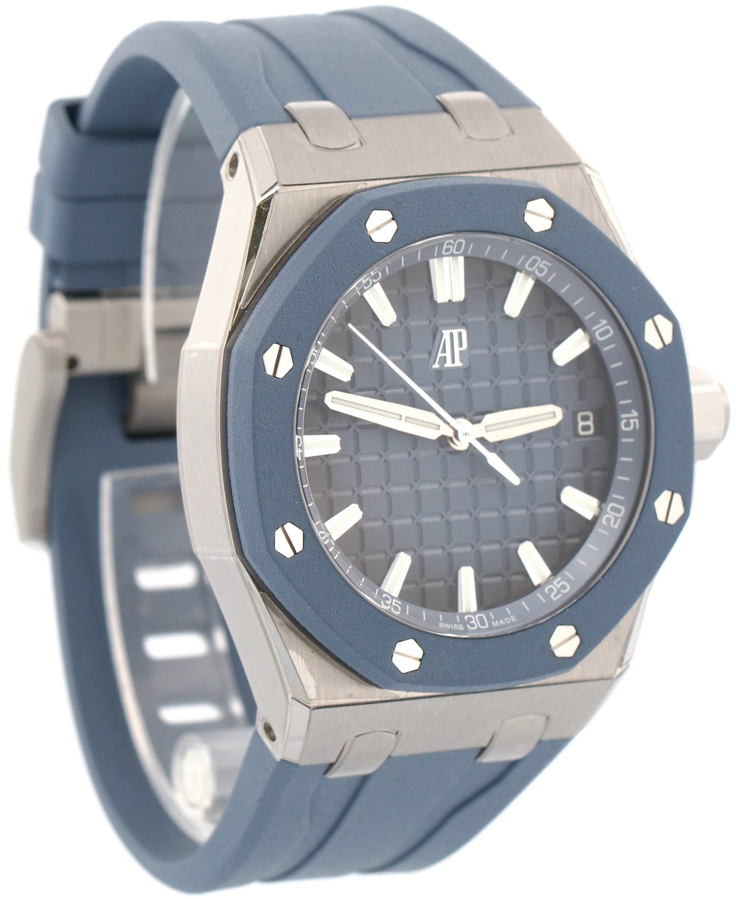 NEW 2025 PAPERS Audemars Piguet Royal Oak Offshore BLUE Rubber 43mm 15605SK BOX