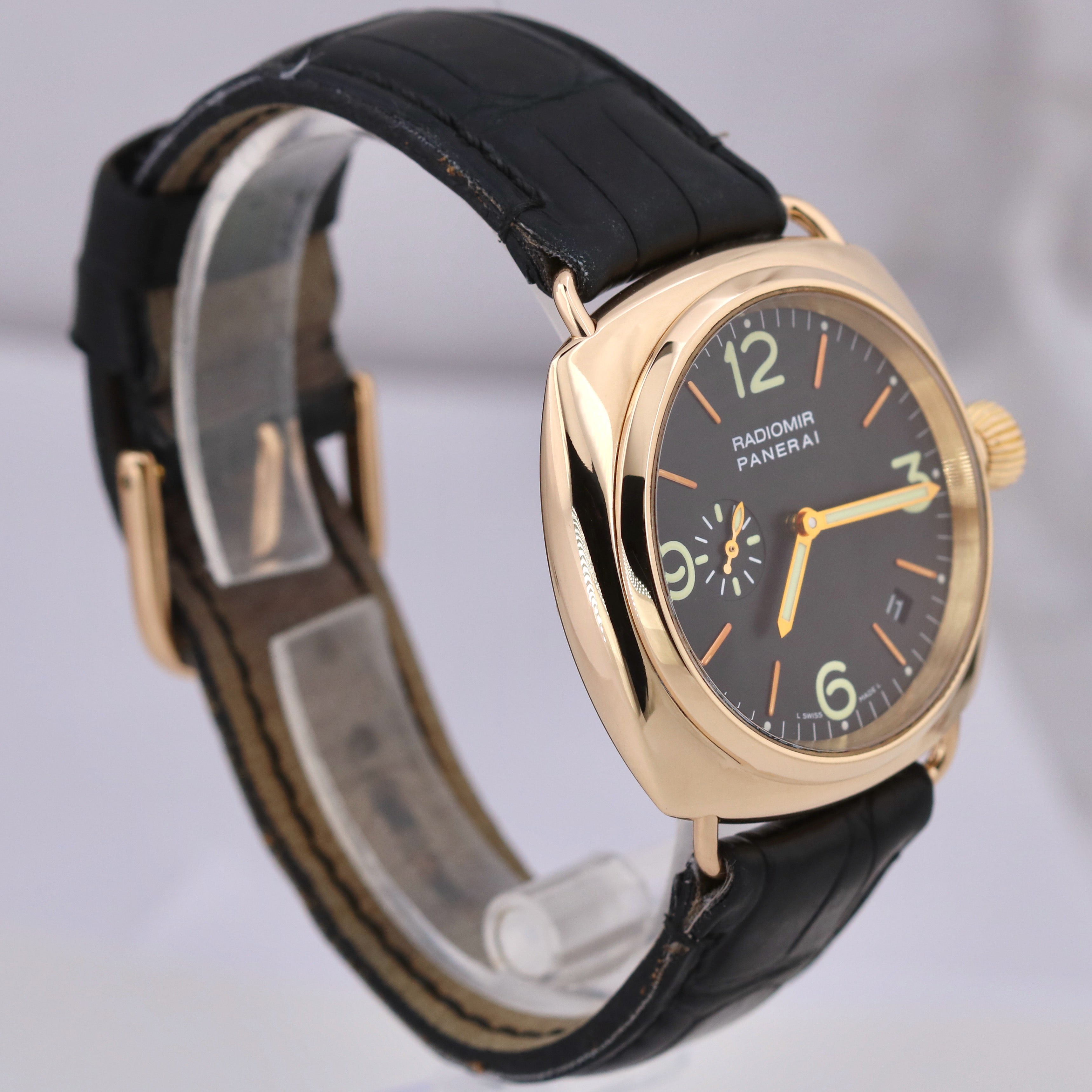 Panerai Radiomir PAM00103 Black 18K Yellow Gold Leather Automatic