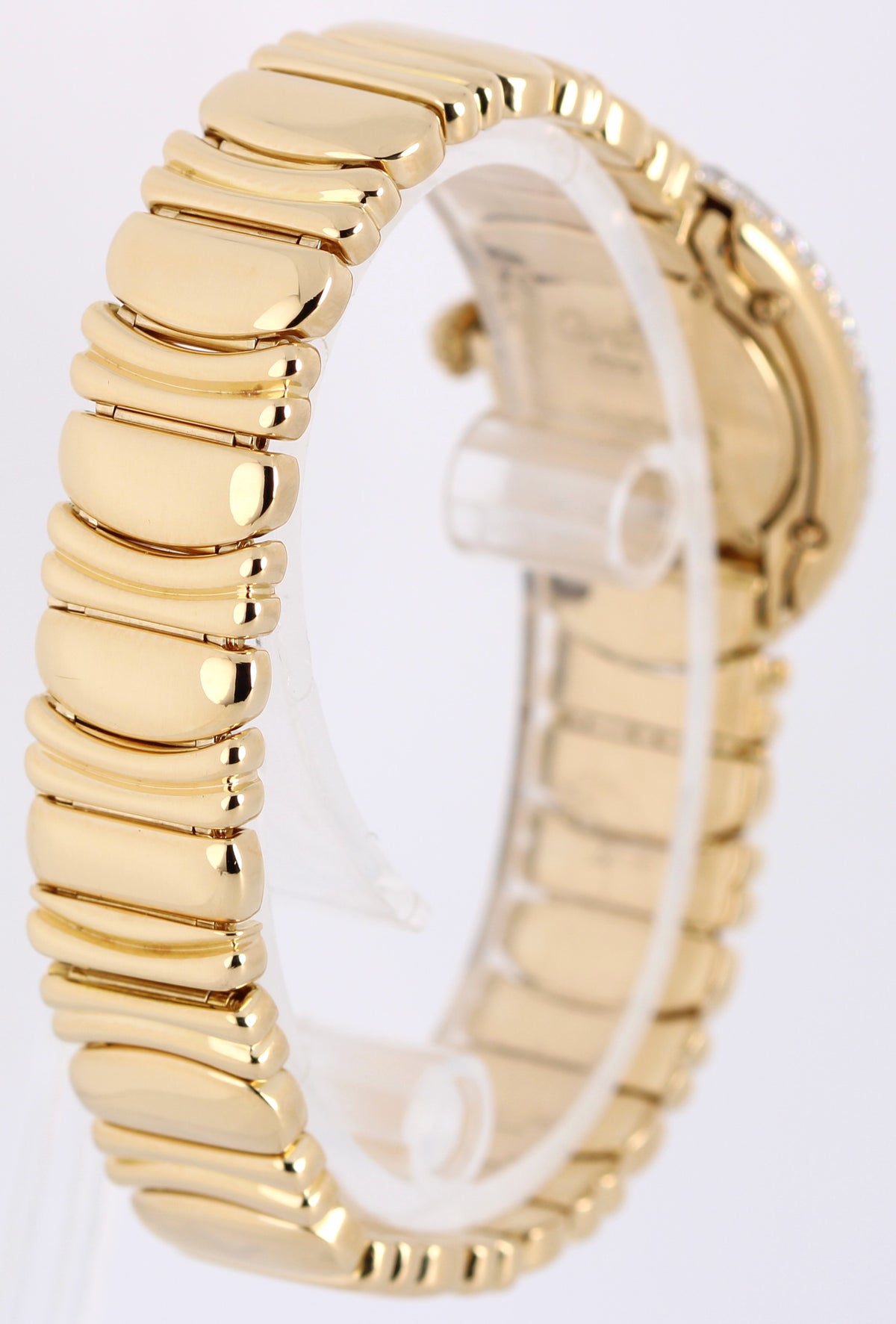 Cartier Baignoire Casque d'Or 1458 18k Yellow Gold Diamond 22mm Quartz Watch