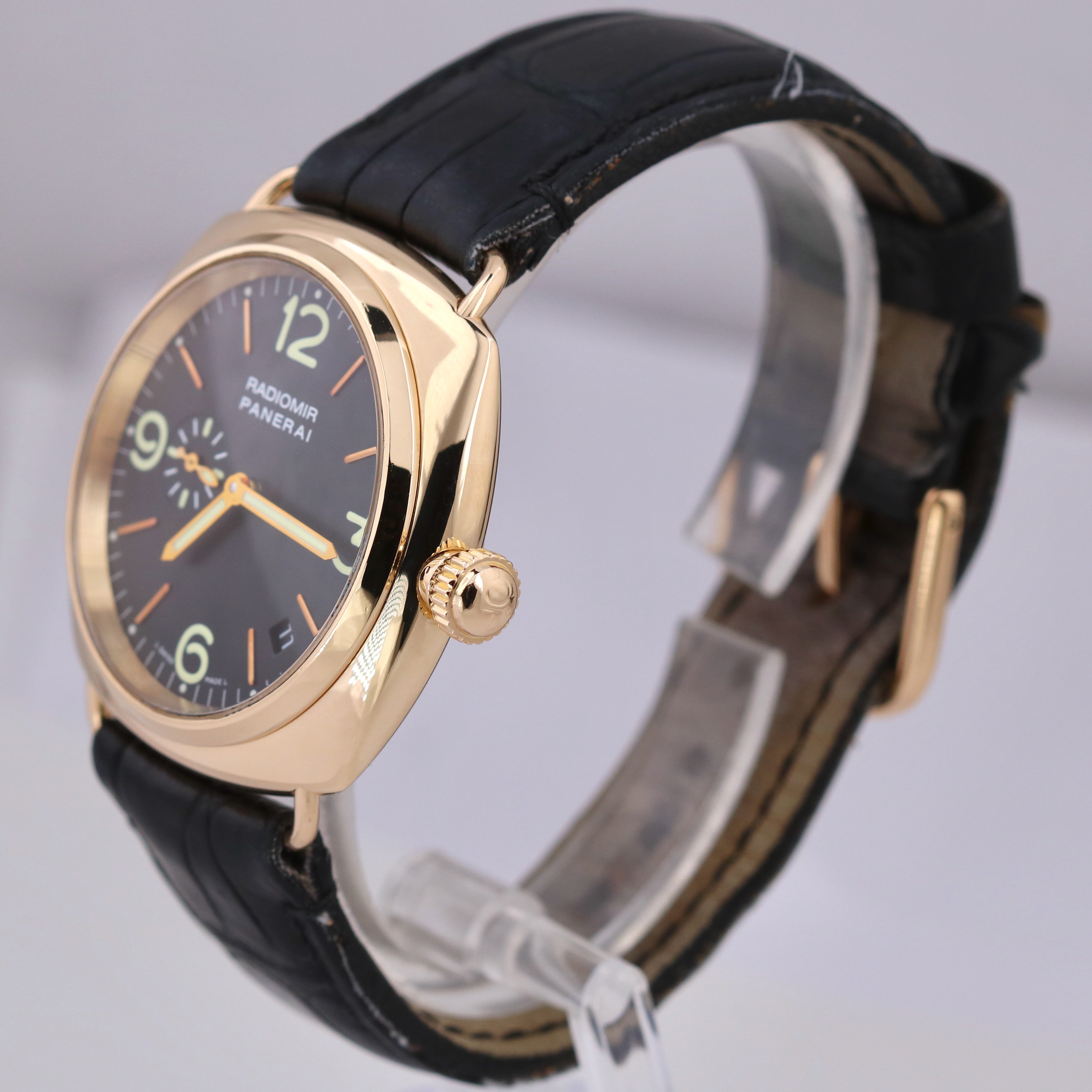 Panerai Radiomir PAM00103 Black 18K Yellow Gold Leather Automatic