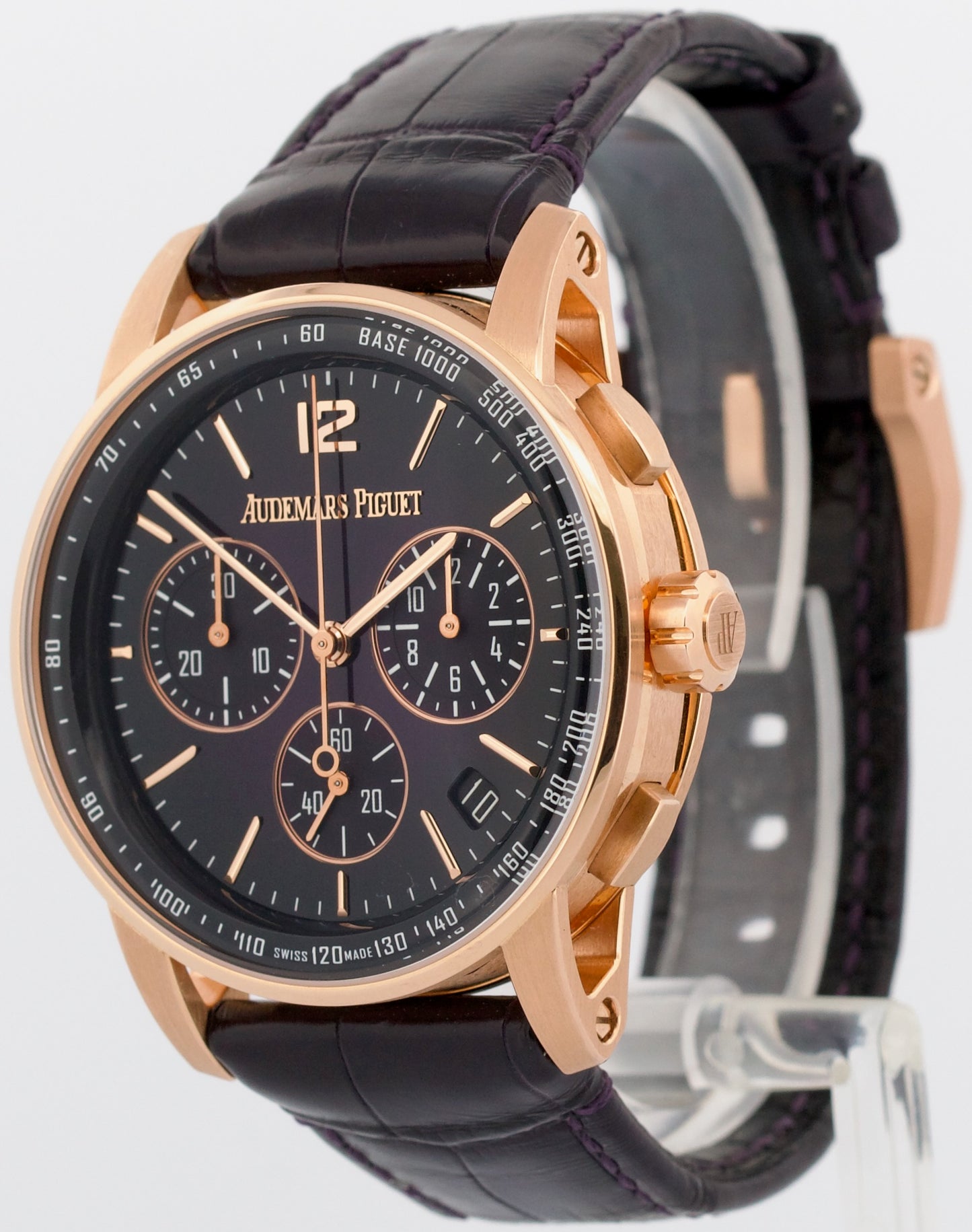 PAPERS Audemars Piguet Code 11.59 PURPLE 18K Gold 41mm 26393OR.OO.A616CR.01 BOX