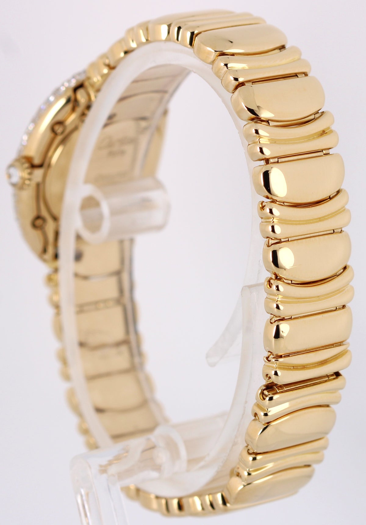 Cartier Baignoire Casque d'Or 1458 18k Yellow Gold Diamond 22mm Quartz Watch