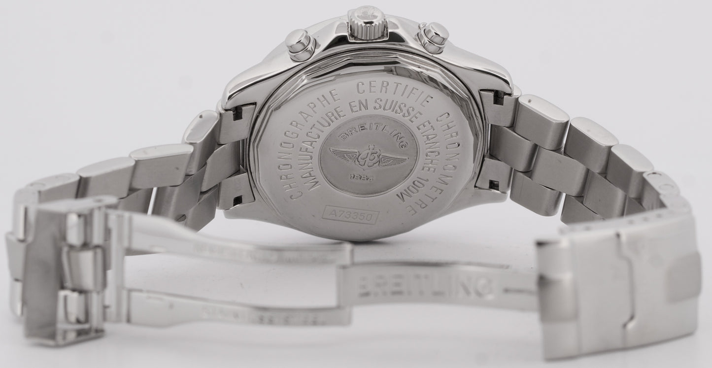 Breitling Colt Chronograph BLACK Stainless Steel 38mm Quartz a73350 Date Watch